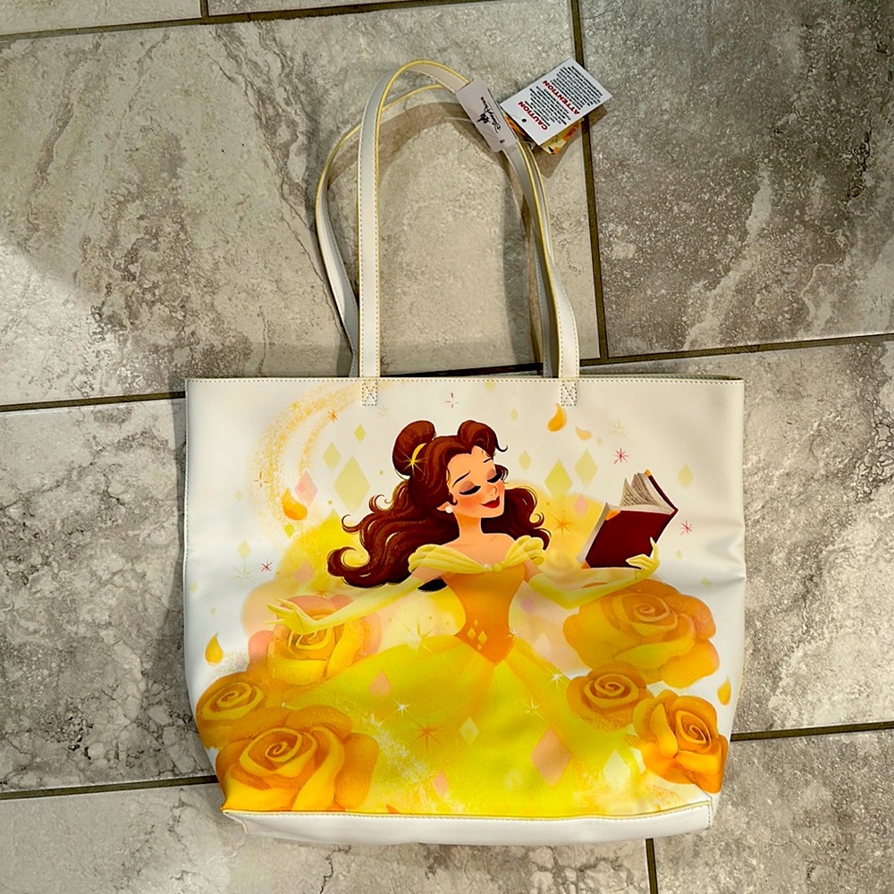 Disney Beauty and the Beast and the Little Mermaid reversible bag